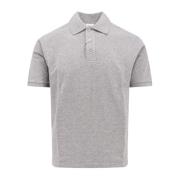 Saint Laurent Broderad Monogram Polotröja Gray, Herr