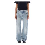 Saint Laurent Vida jeans med vida ben Blue, Dam