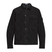 Stone Island Vadderad jacka med logotyp Black, Herr