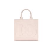 Dolce & Gabbana Rosa Läder Toteväska med DG Logotyp Pink, Dam