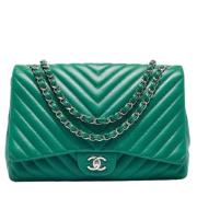 Chanel Vintage Pre-owned Laeder axelremsvskor Green, Dam