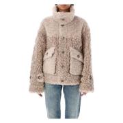 Urbancode Reversible Shearling Peacot Outerwear Beige, Dam