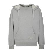 Golden Goose Melange Grå Unisex Hoodie Sweatshirt Gray, Herr