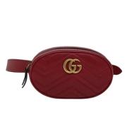 Gucci Vintage Pre-owned Laeder crossbodyvskor Red, Dam