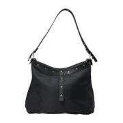 Borbonese Hobo Axelväska Medium Black, Dam