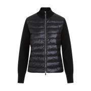 Moncler Tricot Cardigan i Svart Black, Dam