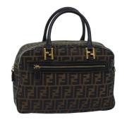 Fendi Vintage Pre-owned Canvas handvskor Black, Dam