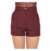 Elisabetta Franchi Bordeaux Elegant Shorts Höst Vinter Brown, Dam