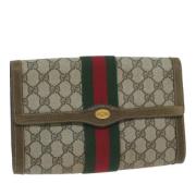 Gucci Vintage Pre-owned Canvas kuvertvskor Beige, Dam