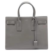 Yves Saint Laurent Vintage Pre-owned Laeder totevskor Gray, Dam