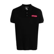 Dsquared2 Tennis Logo Polo Skjorta Svart Black, Herr