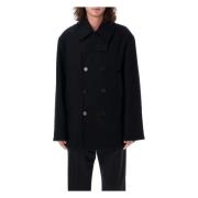 Jil Sander Klassisk Svart Peacoat Ytterkläder Black, Herr