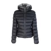 Colmar Svart huva quiltad kappa Black, Dam