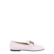 Tod's Vit Läder Loafer Sko Elegant White, Dam