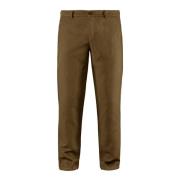 BomBoogie Bekväma Gabardine Chino Byxor Brown, Herr