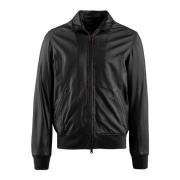 BomBoogie Leather Jackets Black, Herr