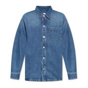 Ami Paris Denim Skjorta Blue, Herr