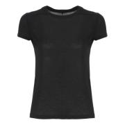 Rick Owens Svart Crew Neck T-shirt för Kvinna Black, Dam