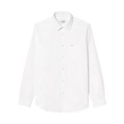 Lacoste Elegant Slim Fit Cotton Shirt White, Herr