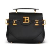 Balmain B-Buzz 23 kornläder väska Black, Dam