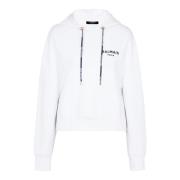 Balmain Focked Paris huvtröja White, Dam