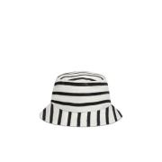 Vilebrequin Randig Linne Unisex Fiskehatt White, Unisex