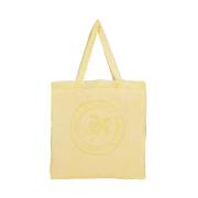 Vilebrequin Sköldpadda Linne Tote Bag Mineral Färger Yellow, Unisex