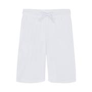 Vilebrequin Terry Bermuda Shorts med Jacquard Design White, Herr