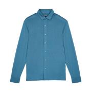 Vilebrequin Herr Jersey-Tencel Skjorta Blue, Herr