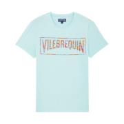 Vilebrequin Tahiti Flowers Herr T-shirt Blue, Herr