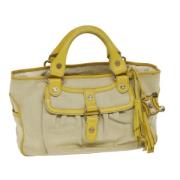 Celine Vintage Pre-owned Canvas handvskor Yellow, Dam