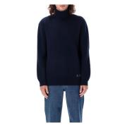 A.p.c. Walter High-Neck Sweater Mörkblå Blue, Herr