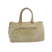 Prada Vintage Pre-owned Laeder handvskor Gray, Dam