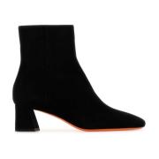 Santoni Svarta Marta Ankelboots i mocka Black, Dam