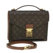 Louis Vuitton Vintage Pre-owned Canvas handvskor Brown, Dam