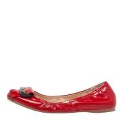 Prada Vintage Pre-owned Laeder lgskor Red, Dam