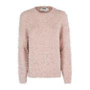 Msgm Stilren Stickad Topp Pink, Dam