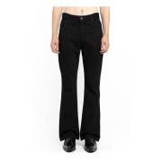 Ernest W. Baker Svarta Flare Jeans Tvättad Denim Black, Herr