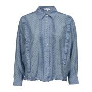 Co'Couture Matildacc Dot Blouse Ljusblå Blue, Dam