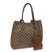 Gucci Vintage Pre-owned Canvas totevskor Beige, Dam