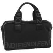 Fendi Vintage Pre-owned Canvas handvskor Black, Dam