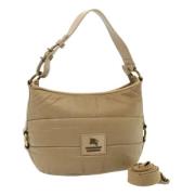 Burberry Vintage Pre-owned Nylon axelremsvskor Beige, Dam