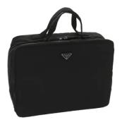 Prada Vintage Pre-owned Nylon handvskor Black, Dam