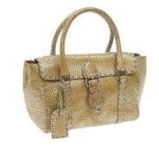 Fendi Vintage Pre-owned Laeder handvskor Yellow, Dam