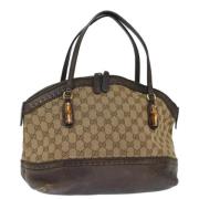 Gucci Vintage Pre-owned Canvas handvskor Beige, Dam