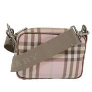 Burberry Vintage Pre-owned Belagd canvas axelremsvskor Pink, Dam