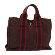 Hermès Vintage Pre-owned Canvas handvskor Red, Dam