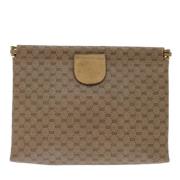 Gucci Vintage Pre-owned Laeder kuvertvskor Beige, Dam