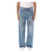 Magliano Wide-leg Denim Jeans Mid Blue Blue, Herr