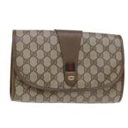 Gucci Vintage Pre-owned Laeder kuvertvskor Beige, Dam